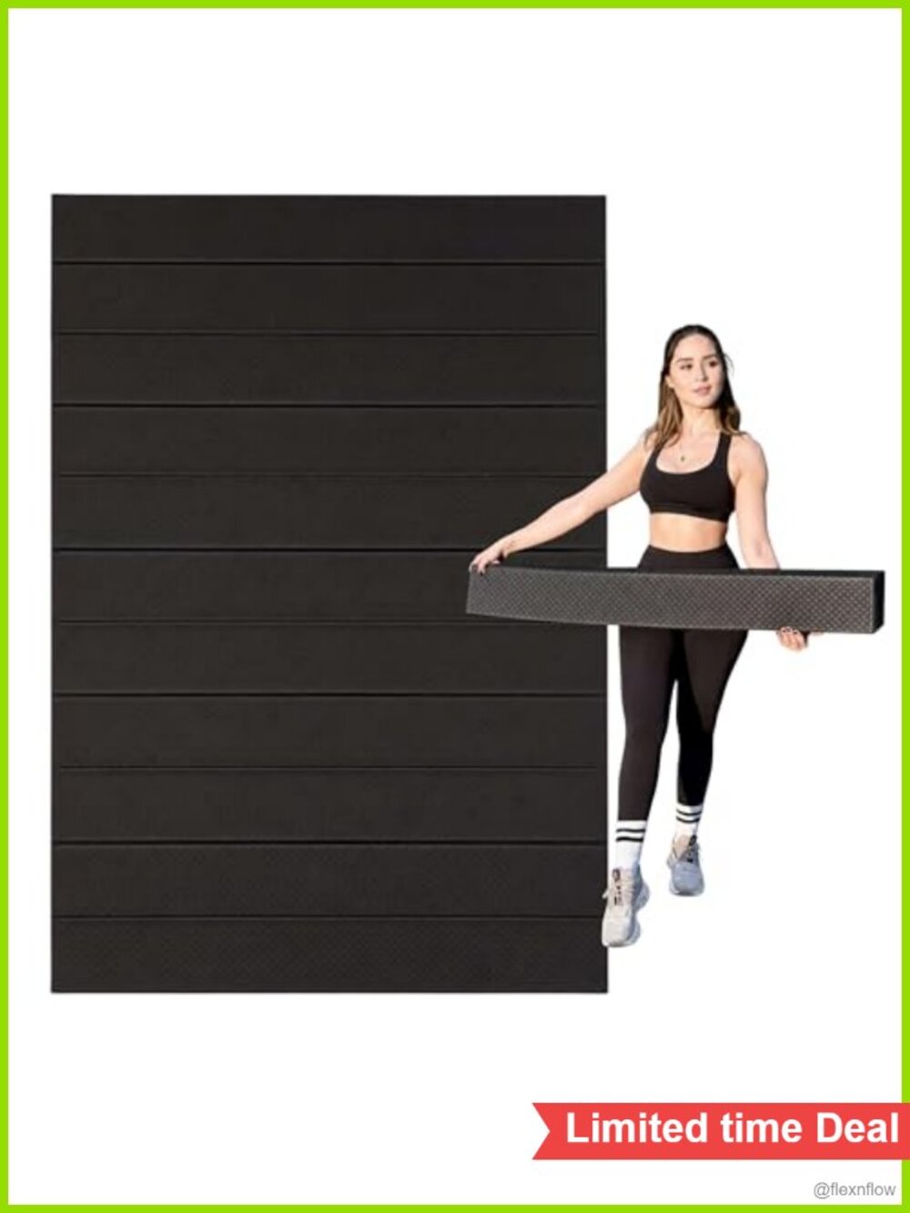 Foldable Extra Wide 72x48 Yoga Mat 6mm Thick Non-Slip